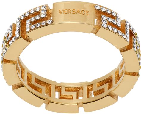 versace greca crystal ring|versace chain women.